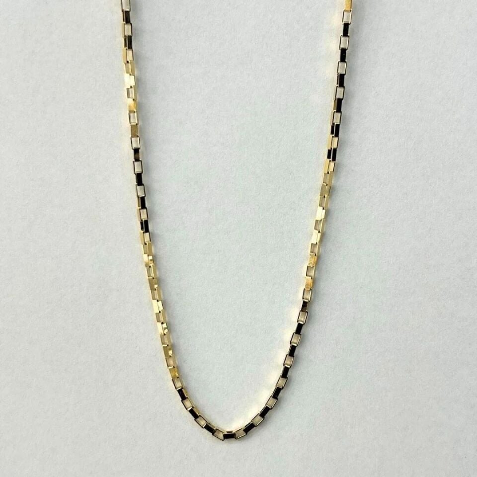 14 Ayar Altın Küp Zincir