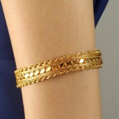 Altın Pullu Halat Bileklik