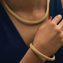 14 Ayar Altın Jessica Örgü Set Takımı