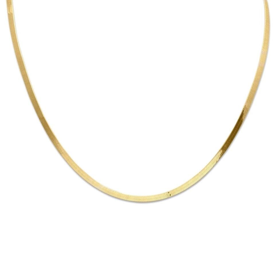 Altın İtalyan Ezme Zincir 3 mm - 55 cm 8 Ayar Altın