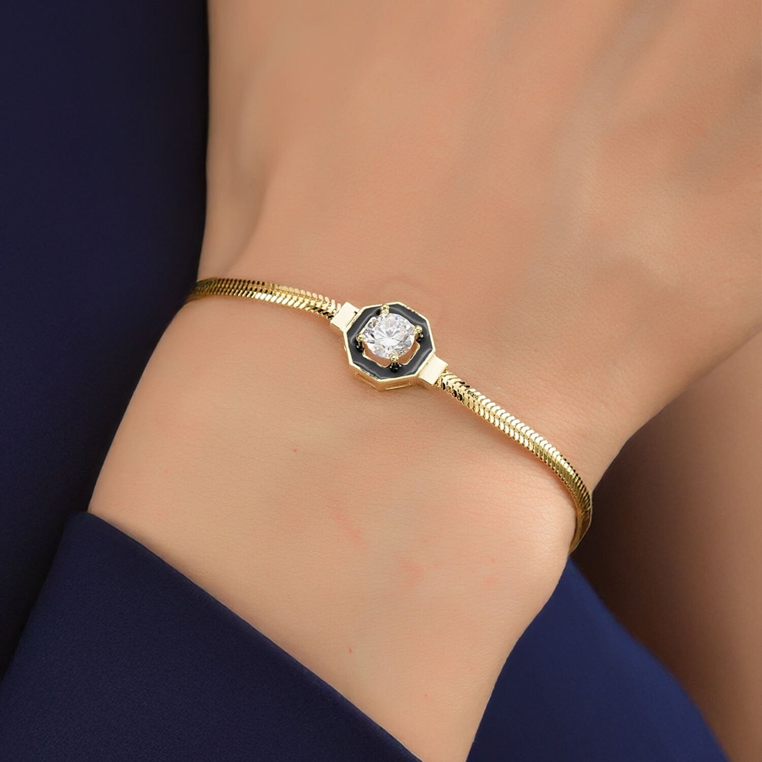 Altın Çağla Balıksırtı Bileklik