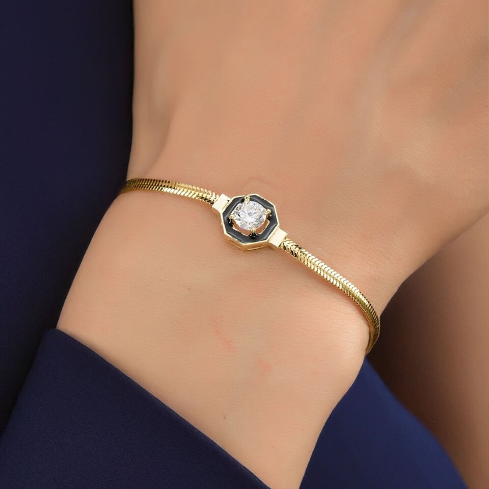 Altın Çağla Balıksırtı Bileklik