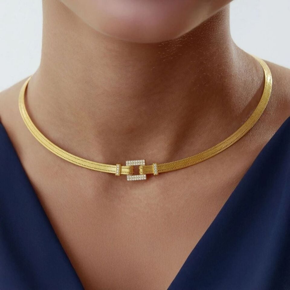 Altın Taşlı Kare Trabzon Set Takımı