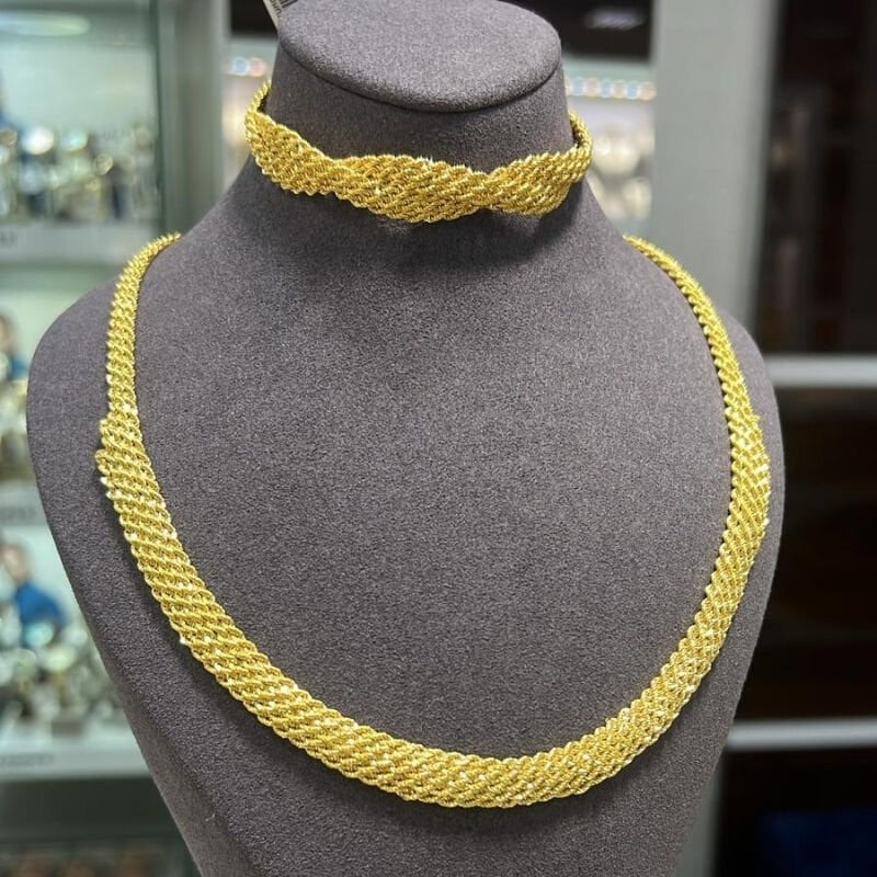 Altın Halat Örgü Set Takımı