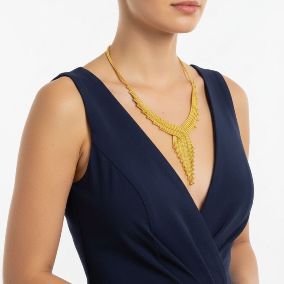 Altın Dorika Kalze Mesh Set Takımı