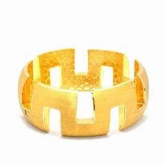 14 Ayar Altın Geniş Kelepçe