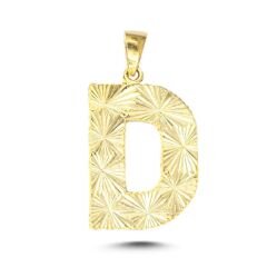 14 Ayar Altın Ayna Zincirli Harf Kolye