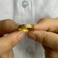 14 AYAR ALTIN ÇİFTLİ BAŞAK YÜZÜK