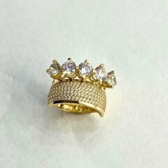 14 Ayar Altın 5 taşlı Alyans