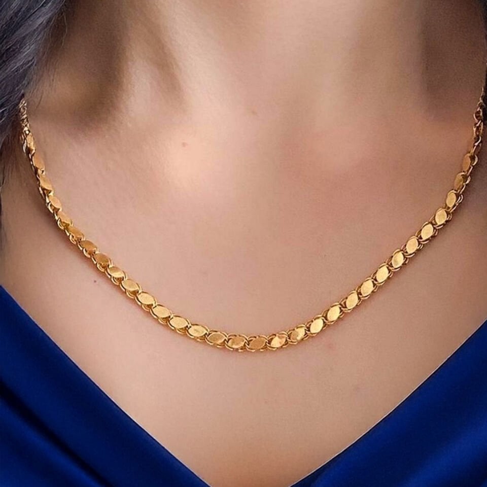 Altın 8 Ayar Pullu Zincir