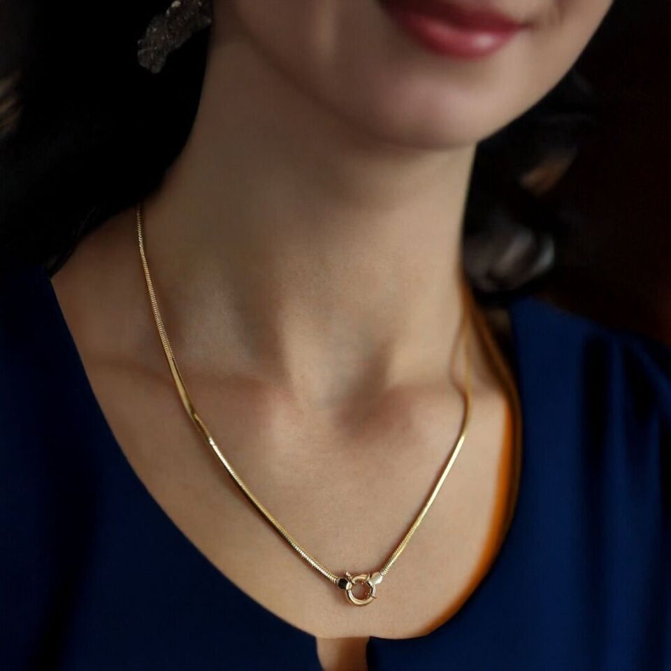 Altın Gemici Kilit Balıksırtı Zincir